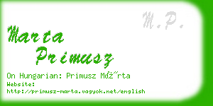 marta primusz business card